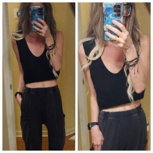 Free People FP Beach Lightweight Crop Sweater Tank